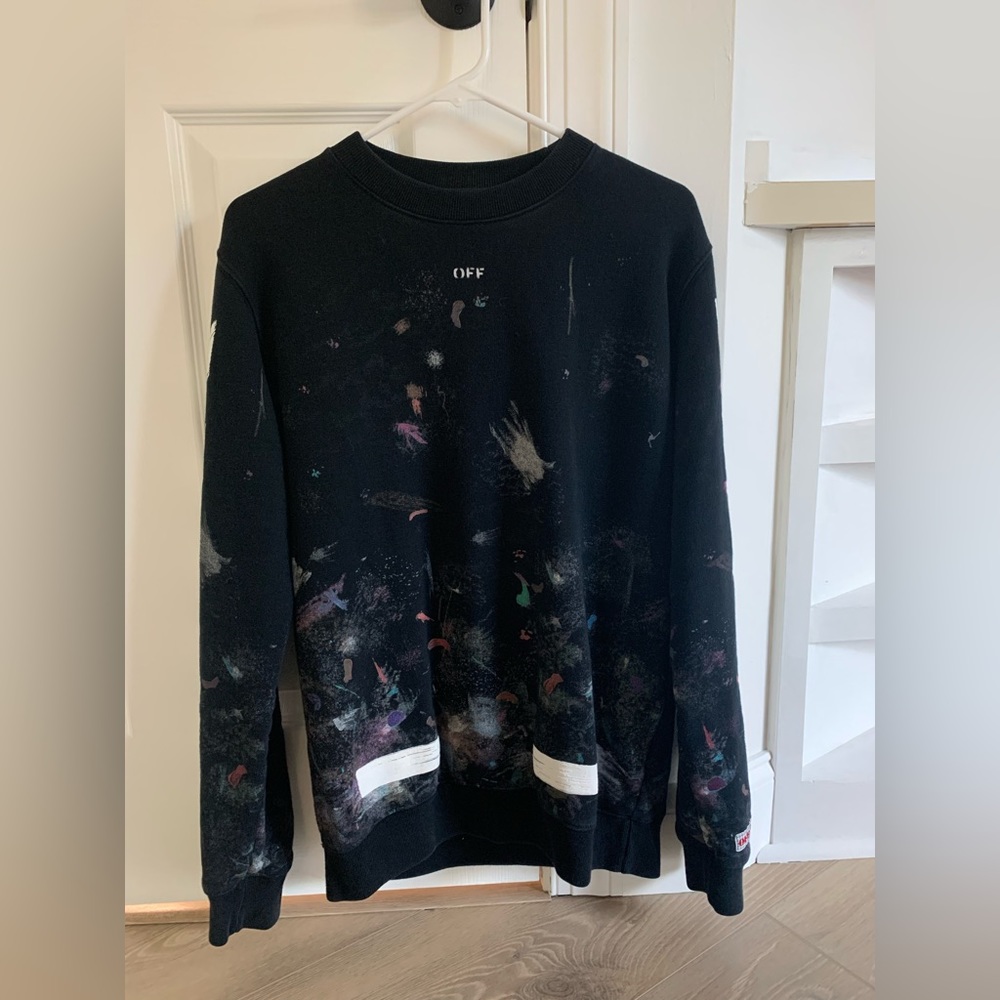 Off white galaxy brush sweatshirt